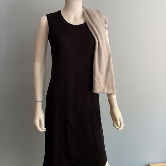 Jones New York Black Lurex Med Sleeveless Dress - Picture 4 of 9